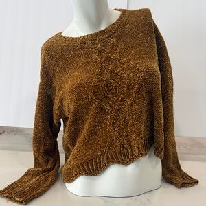 Love on a Hanger Textured Brown Sweater